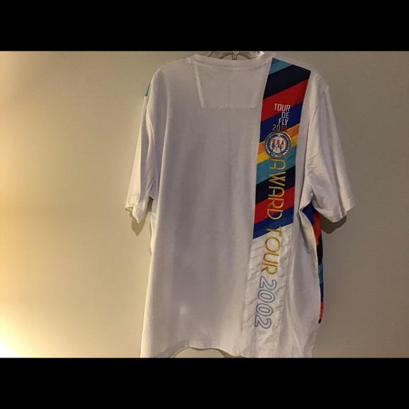 Shirt 2XL White Multi Color Born-Fly USA NWT - Picture 5 of 8